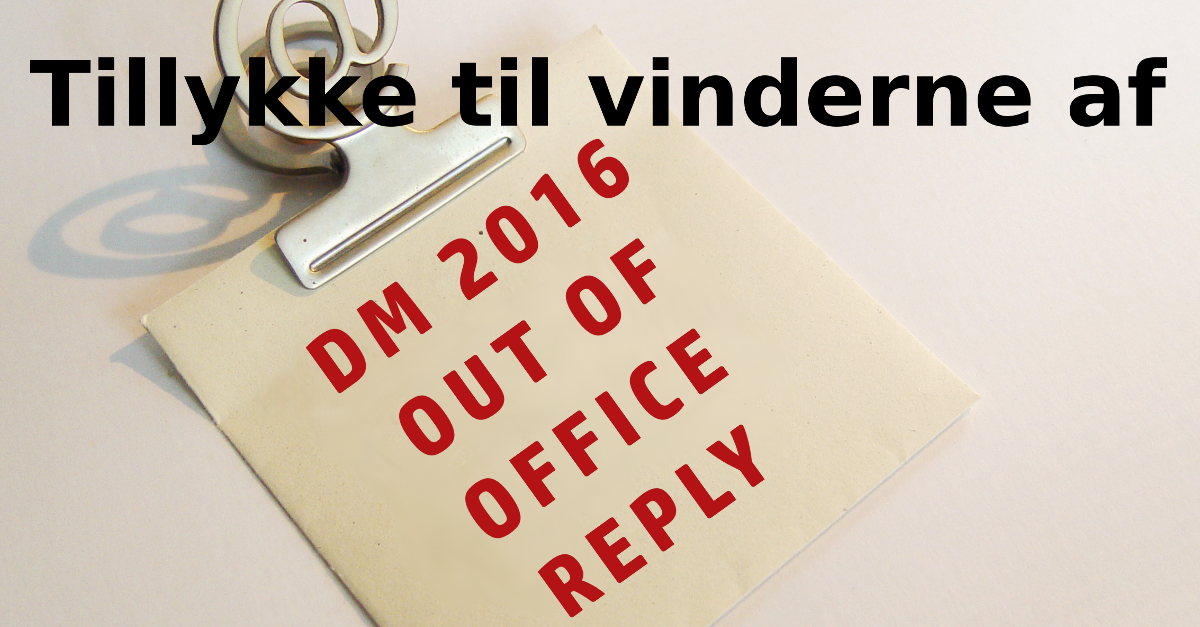 Tillykke til vinderne i DM i Out of Office 2016