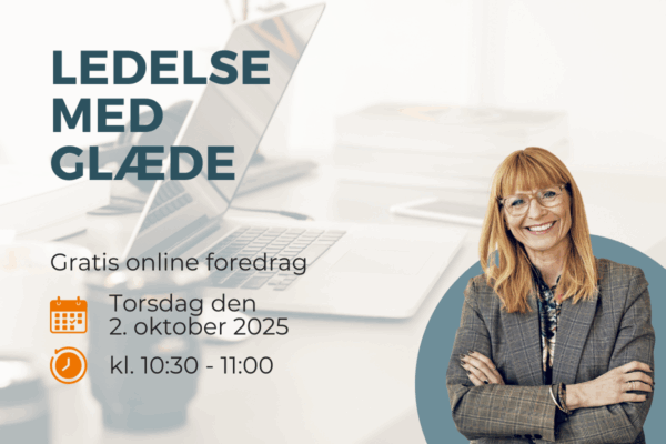Gratis online foredrag om ledelse med glæde