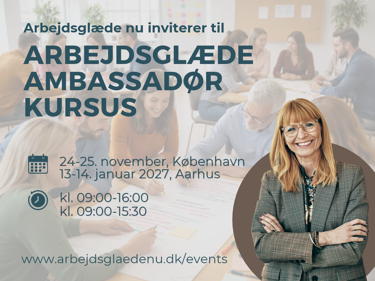 Arbejdsglæde ambassadørkursus i København og Aarhus